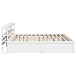 vidaXL Cadre de lit et tête de lit blanc 200x200 cm bois de pin massif