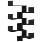 vidaXL Étagères murales 2 Pièces Chêne noir 40x40x49 5 cm Bois d'ingénierie