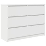 vidaXL Buffet blanc 100x35x76 cm bois d'ingénierie