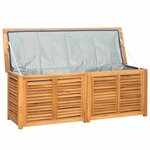 vidaXL Boîte de rangement jardin et sac 150x50x55 cm bois massif teck