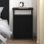 vidaXL Cabinet de chevet Chêne noir Bois d'ingénierie