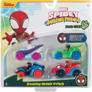 Jazwares SNF0306 - Spidey et ses amis extraordinaires - Pack de 4 Amazing Metals de Marvel