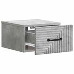 vidaXL Cabinet de chevet mural Gris béton 34 5 x 33 x 20 cm