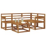 vidaXL Ensemble de canapés d'extérieur 5 Pièces Naturel