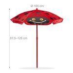 Salon de jardin pour enfant avec parasol pliant dimensions 49 5 x 49 5 cm usage extérieur design original en plastique rose 13_0007800