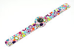 Montre mini bracelet 70's candy et cadran noir