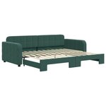 vidaXL Lit de jour avec lit gigogne vert foncé 90x200 cm velours