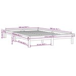 vidaXL Cadre de lit sans matelas blanc 160x200 cm bois massif