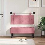 vidaXL Tête de lit suspendue Rose Velours