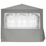 vidaXL Tente de fête Gris clair 250 x 250 x 240 cm PE et acier