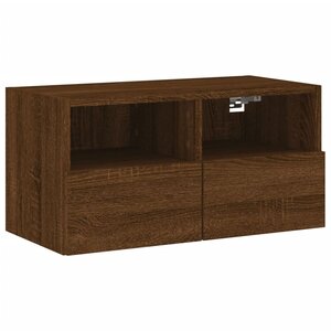 vidaXL Meuble TV mural chêne marron 60x30x30 cm bois d'ingénierie