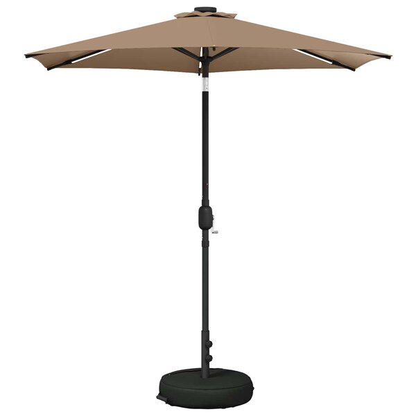 vidaXL Parasol de jardin avec lampes LED 230 x 230 cm Polyester Taupe