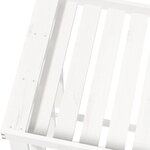 vidaXL Porte-bûches d’extérieur Blanc 108x52x106 cm Bois massif de pin