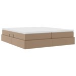 vidaXL Lit avec rangement et matelas Cappuccino 180 x 200 cm