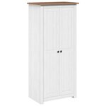vidaXL Garde-robe Blanc 80x50x171 5 cm Pin massif Assortiment Panama