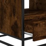 vidaXL Table basse chêne fumé 100x50x45 cm bois d'ingénierie et métal