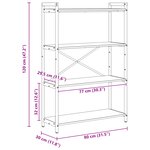 vidaXL Bibliothèque chêne artisanal 80 x 30 x 118 cm Bois d'ingénierie