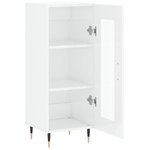 vidaXL Buffet Blanc brillant 34 5x34x90 cm Bois d'ingénierie