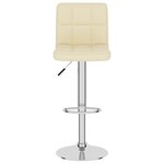 vidaXL Tabouret de bar Crème Tissu