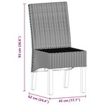 vidaXL Chaises à manger lot de 4 marron rotin naturel