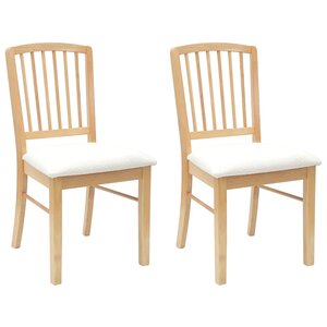 vidaXL Chaises de salle à manger 2 Pièces Naturel 50 x 52 5 x 91 cm
