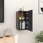 vidaXL Meubles TV muraux 2 Pièces Gris 30 5x30x30 cm
