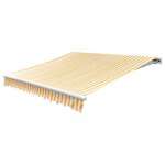 vidaXL Toile d'auvent Orange et blanc 450x300 cm