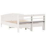 vidaXL Cadre de lit sans matelas blanc 160x200 cm bois de pin massif