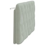 vidaXL Coussin de tête de lit gris clair 140 cm velours