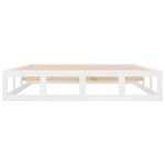 vidaXL Cadre de lit sans matelas blanc 140x190 cm bois massif