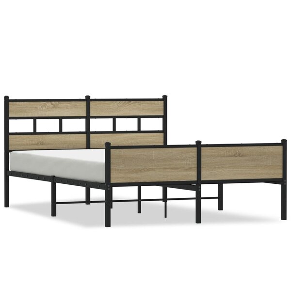 vidaXL Cadre de lit sans matelas chêne sonoma 140x190 cm