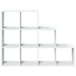 vidaXL Étagère séparatrice de pièce à 3 niveaux blanc 137 5x29x103 5cm
