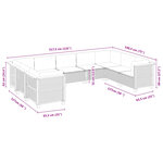 vidaXL Salon de jardin avec coussins 9 Pièces beige résine tressée