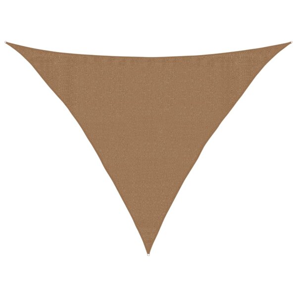 vidaXL Voile d'ombrage 160 g/m² Taupe 3 5x3 5x4 9 m PEHD