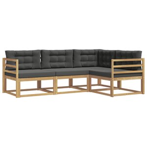 vidaXL Ensemble de canapés d'extérieur 3 Pièces Blanc et anthracite