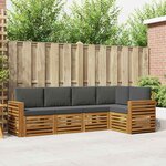 vidaXL Ensemble de canapé d'angle 5 Pièces Naturel et Anthracite