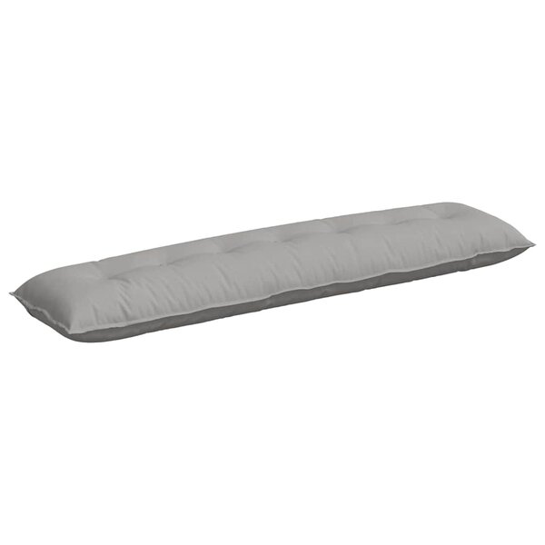 vidaXL Coussin de Dos Gris nuage 200 x 19 x 50 cm tissu