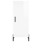 vidaXL Buffet Blanc brillant 34 5x34x90 cm Bois d'ingénierie