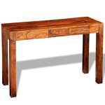 vidaXL Table console avec 3 tiroirs 80 cm Bois massif