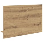 vidaXL Porte-manteau mural avec étagère avec stockage avec miroir Chêne artisan 90 x 10 x 50 cm