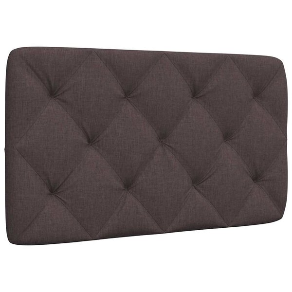 vidaXL Coussin de tête de lit marron foncé 90 cm tissu