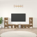 vidaXL Meuble TV 4 Pièces Chêne artisan 37 x 35 x 107.5 cm Bois Ingénieur