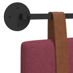 vidaXL Tête de lit suspendue Bordeaux PU antique