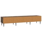 vidaXL Meuble TV Chêne fumé 147 x 34 5 x 30 cm Bois d'ingénierie