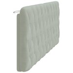 vidaXL Coussin de tête de lit gris clair 193 cm velours