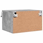 vidaXL Tables de chevet murales avec lumières LED 2 Pièces gris béton