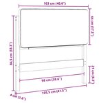vidaXL Tête de lit capitonnée Marron et Taupe 100 cm Pin massif
