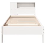 vidaXL Lit bibliothèque sans matelas blanc 100x200 cm bois pin massif