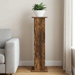 vidaXL Support de Plante Chêne fumé 30 5 x 30 x 100 5 cm