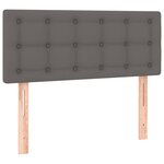 vidaXL Sommier à lattes de lit avec matelas Gris 80x200 cm Similicuir
